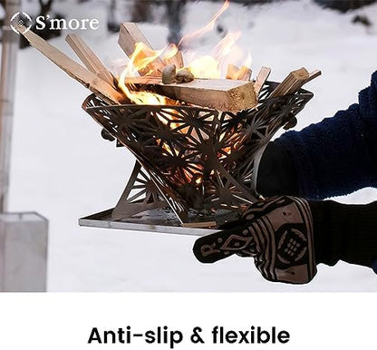 S'more BBQ Gloves Heat Resistant Fireproof Outdoor Grilling Gloves Silicone - Image 4