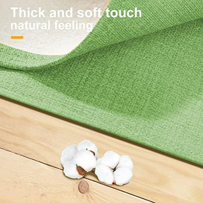 Wipeable Table Runner, Thick Farmhouse Dresser Runner, Rustic for Kitchen, Bedroom, Living Room, Indoor and Outdoor (48'', Green)