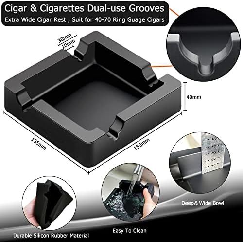 Cigar Ashtray Big Ashtrays for Cigarettes Patio Outdoors Large Dual-use Rest - Image 2