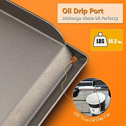 Hisencn Griddle for Camp Chef 2 Burner Stove, 14x32'' Flat Top Griddle for Gas - Image 4