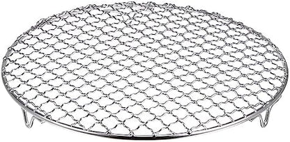 HARFINGTON Round Cooking Rack 9.7-inch 201 Stainless Steel Cross Wire Barbecue by HARFINGTON