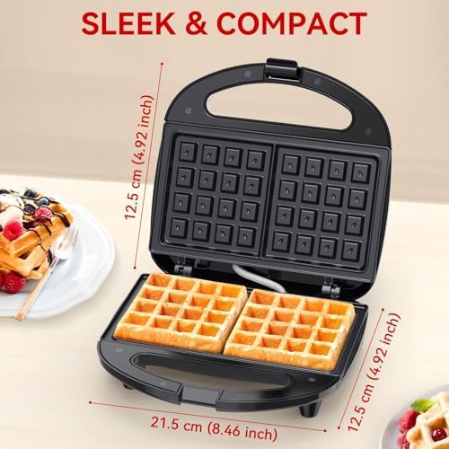 OSTBA Waffle Maker, 2-Slice Belgian Waffle Iron - Image 5