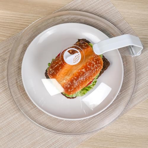 12" Clear Microwave Splatter Cover Integrated Handle BPA Free by WENWELLHOME