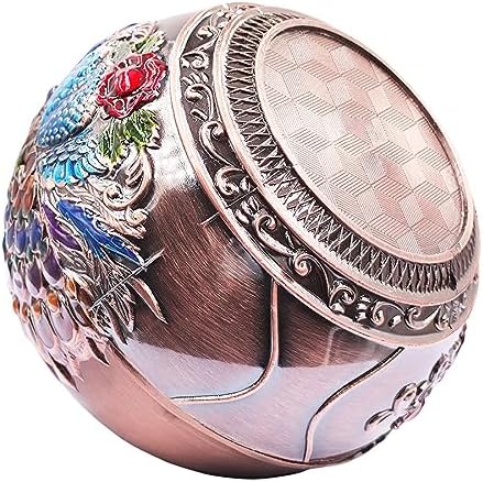 Hourwof Smokeless Ashtray with Lid, Peacock Windproof Ashtrays - Image 5
