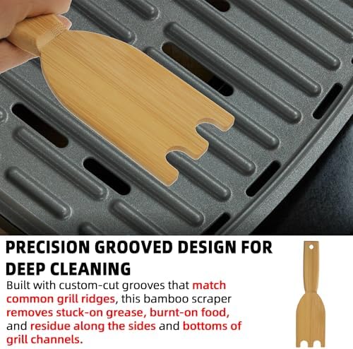 TonGass Bamboo Grill Scraper Cleaning Tool Fit - Image 3