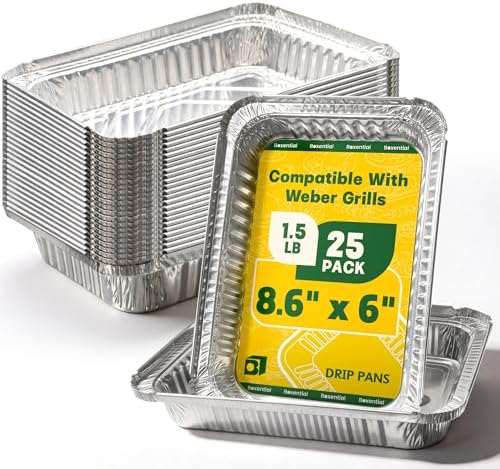 25 Pack Grill Drip Pans 8.6" x 6" by Unknown