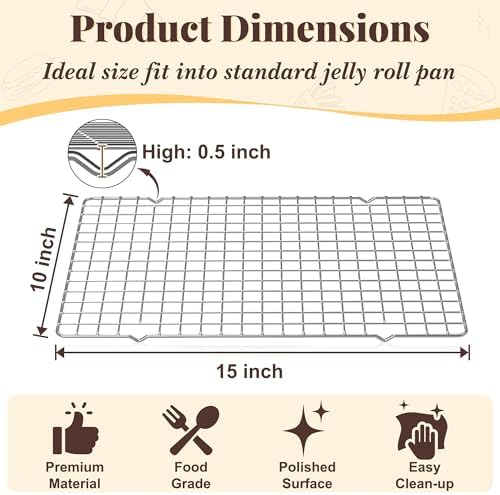 2 PCS Grid Wire Baking Cooling Racks - Image 2