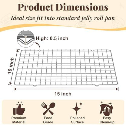 2 PCS Grid Wire Baking Cooling Racks - Image 2