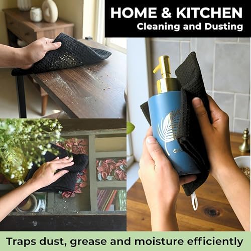 Black Cotton Cleaning Rags For Housekeeping - Image 6