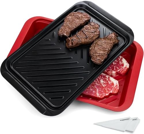 KAQAHIDO Grilling Deep Prep and Serve Trays, BBQ Platter by Haveaniceday