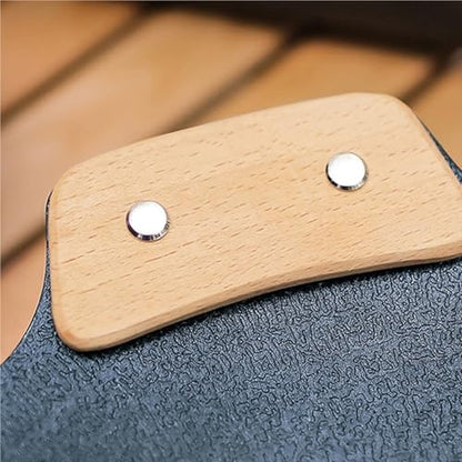 Pot Lid Knob 2pairs Solid Wood Barbecue Pan Heat Resistant Insulated Grip - Image 7