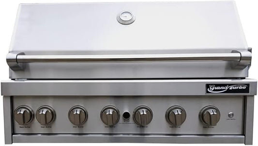 Barbeques Galore Grand Turbo 40-inch 6-Burner Built-in BBQ Gas Grill - Natural Gas
