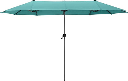 13 ft Large Double-Sided Patio Umbrella, Outdoor Umbrella, Turquoise | HERA'S by HERASPALACE