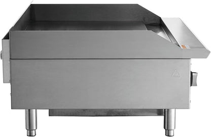 Kratos 36" Wide Commercial Countertop Griddle, Gas Hot Plate for Restaurants, Manual Controls, 3 Independent Burners, Powerful 90,000 BTU Output (29Y-005)