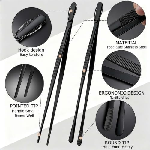 Kitchen Tongs Stainless Steel Metal Tweezers Tongs - Image 3
