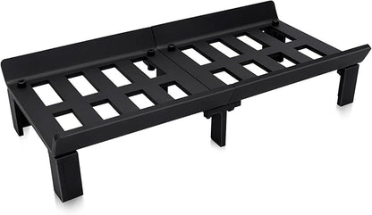 STBoo Fireplace Grate 20inch - Wood Stove Grates Heavy Duty | Fireplace Log Holder | Firewood Log Burning Wrought Iron Rack | Fire Pit Tray for Indoor Chimney Hearth & Outdoor Kindling Tool