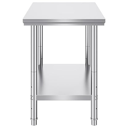 Vevor Stainless Steel 900x600x800 mm Commercial Kitchen Prep & Heavy Duty Metal Work Table with Adjustable Feet for Restaurant, Home and Hotel : Industrial & Scientific