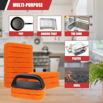 Griddle Cleaning Kit for Blackstone, Scour Pads, Grill Brush 18Pcs - Image 5