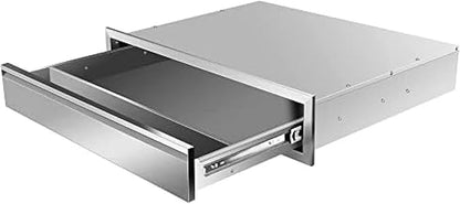 Outdoor Kitchen Drawers, Box Frame Style Flush Mount BBQ Drawer w/Stainless Steel Handle, BBQ Island Drawers For Patio Grill Station,Single Drawer