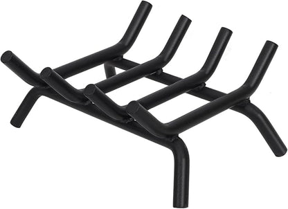 STBoo Fireplace Grate 14inch Heavy Duty - Fireplace Log Holder | Fire Place Grate Cast Iron | Wood Stove Wrought Rack | Firewood Log Fire Pit Tray for Indoor & Outdoor Kindling Tool Camping