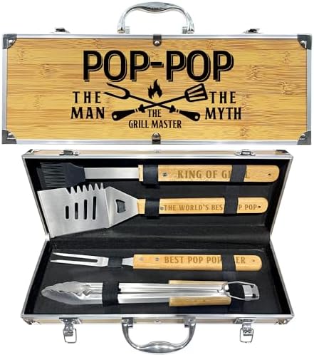 Pop Pop Gifts from Grandkids, Christmas Pop Pop Gifts Heavy Duty Wooden BBQ by Taesun