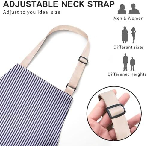 BeLuyi 2 Pack Adjustable Bib Apron - Image 2