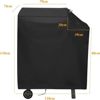 Charcoal Grills Cover for Feasto BBQ Charcoal Grill, Waterproof Outdoor Grill Cover BBQ Grill Cover Barbeque Grill Cover (Cover Only) - 46" L×26" W×43" H, Black