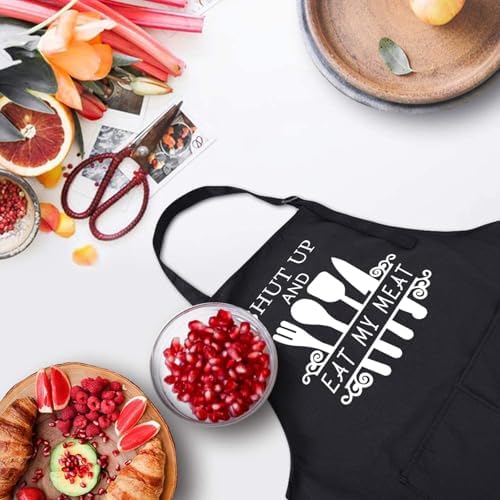 Rosoz Funny BBQ Black Chef Aprons - Image 4