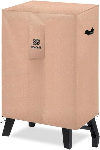 Oneness Heavy-Duty Waterproof Smoker Cover for 23-Inch Grills - Fits 23''Wx23''Dx40''H Inch Electric/Gas Smokers (Masterbuilt, Pit Boss) - Weatherproof Outdoor Grill Protector