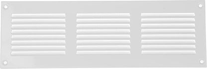 Repa Market 12x4 Inch Air Vent Cover/White Galvanized Steel Louvered Grill Cover with Mesh Screen/Wall or Ceiling Vent/Durable Flush Mount HVAC Register for Indoor and Outdoor Ventilation