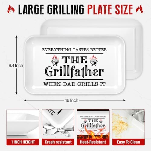 Dad Gifts from Daughter Son, Personalized Dad Grilling Platter Apron - Image 2
