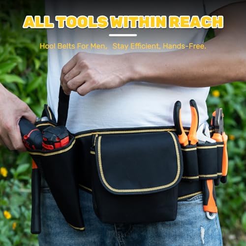 Tool Belt for Men – 7-Pocket Construction Electrician Tool Belt - Image 2