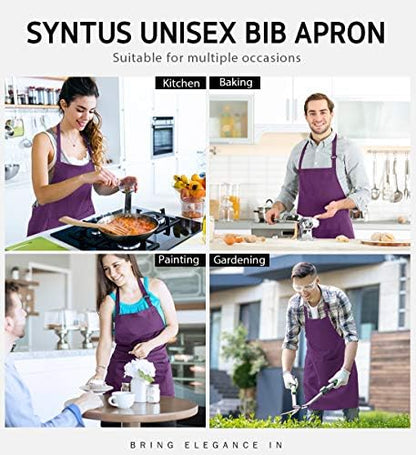 Syntus Apron for Men Women, Adjustable Cooking Kitchen Apron - Image 6