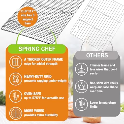 Spring Chef 11.5" x 16.5" Stainless Steel Cooling Rack - Image 3
