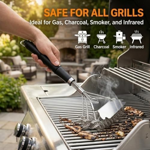 Grill Brush Bristle Free Stainless Steel Scraper - Image 4