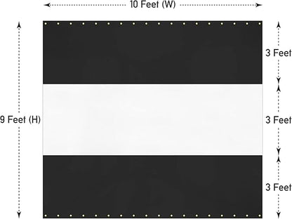 Covers & All Outdoor Clear Panel Curtain, 12 oz Vinyl Outdoor Curtains for Patio, Weather Resistant Waterproof Tarp with Brass Grommets for Pergola, Porch, Gazebos, Balcony (9'H x 10'W Feet, Black)