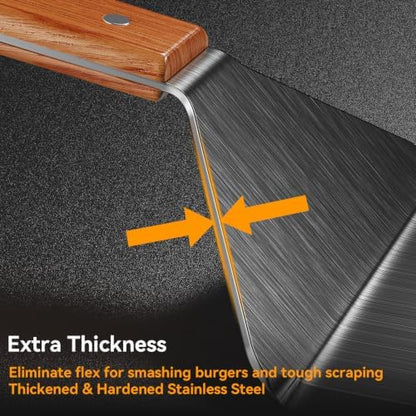2 Pack Griddle Spatula, Metal Spatula - Image 4