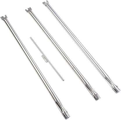 Gassaf 22.5 inch flavorizer bars and 28 1/8 inch Burner Tube Set Replace for Weber Spirit E-310, E-320, Genesis Silver B C, Spirit 700, Weber 900, Parts Kit Replace for Weber 7536 65903 7508