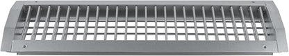 Repa Market 21" x 5" Inch Air Grille for Round Spiral Ducts - Adjustable Double Louvre Blade - Galvanized Ventilation Cover - Side Fit Round Surface Canal Ducting from 9.84" to 35.43" Inches