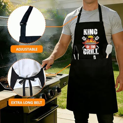 Funny Aprons For Men, Father's Fathers Day Kitchen Gifts For Dad Father Daddy - Image 2