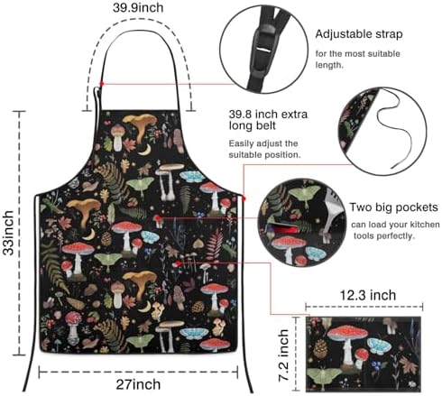 Mushroom Kitchen Cooking Apron - Image 6