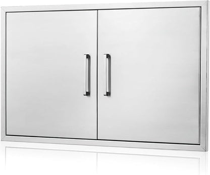 Outdoor Kitchen Door, 36" W23 H Outdoor Kitchen Access Door, Stainless Steel BBQ Double Door, Available for Outdoor Kitchen Island or Outdoor Kitchen.