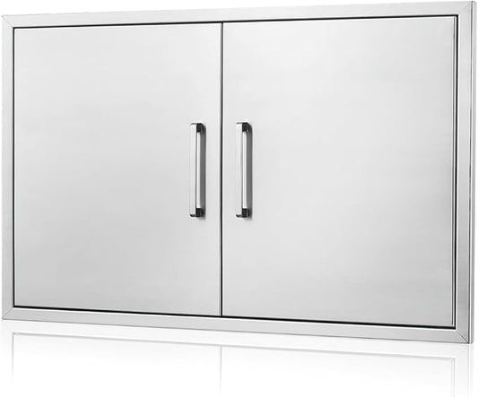 Outdoor Kitchen Door, 36" W23 H Outdoor Kitchen Access Door, Stainless Steel BBQ Double Door, Available for Outdoor Kitchen Island or Outdoor Kitchen.