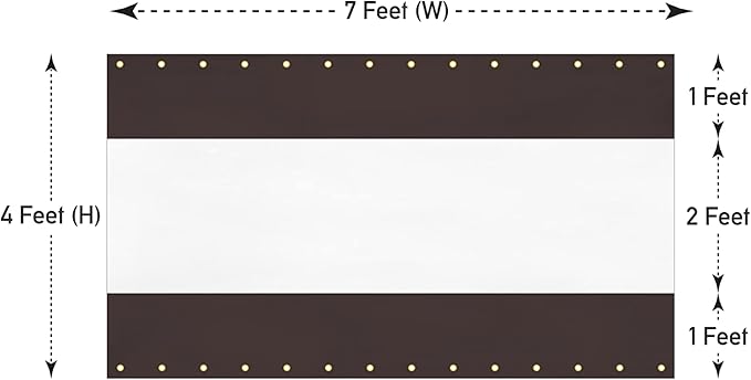 Covers & All Outdoor Clear Panel Curtain, 12 oz Vinyl Outdoor Curtains for Patio, Weather Resistant Waterproof Tarp with Brass Grommets for Pergola, Porch, Gazebos, Balcony (4'H x 7'W Feet, Coffee)