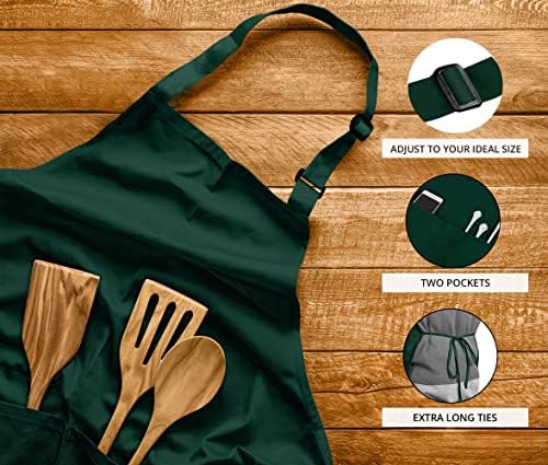 Utopia Kitchen Bib Aprons 2 Pack Adjustable - Image 4