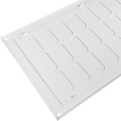 Repa Market 20" x 8" Inch (Outer Dimensions) White Adjustable Air Vent Cover - Galvanized Steel HVAC Air Vent Register - Heating, Cooling Toe Kick Vent Cover - Wall, Ceiling Return, Intake Air Grille