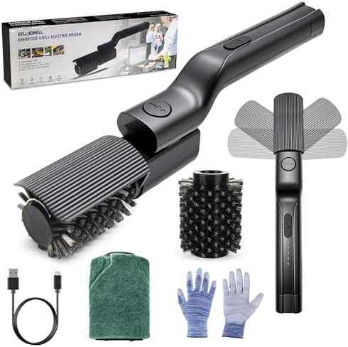 Electric Grill Brush, High Torque Rechargeable BBQ Grill Griddle Cleaner by Pkulater