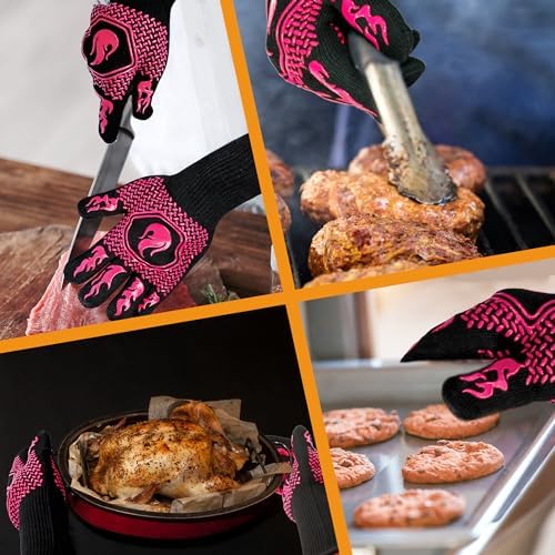 BBQ Gloves 1472F Heat Resistant Non-Slip Silicone - Image 5