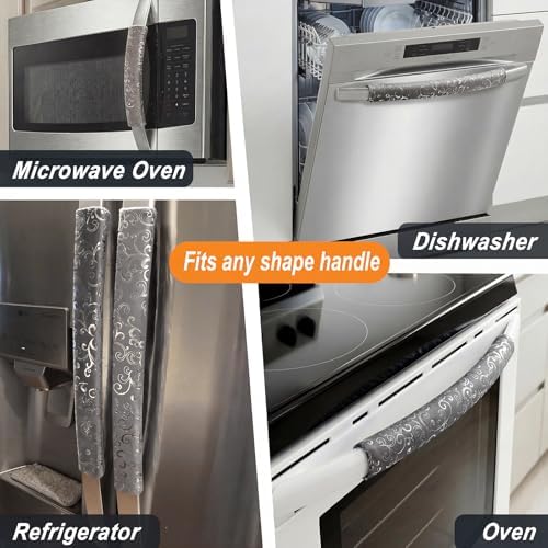 Volecy Refrigerator Handle Covers, Washable Velvet Appliance Door Handle Covers - Image 5