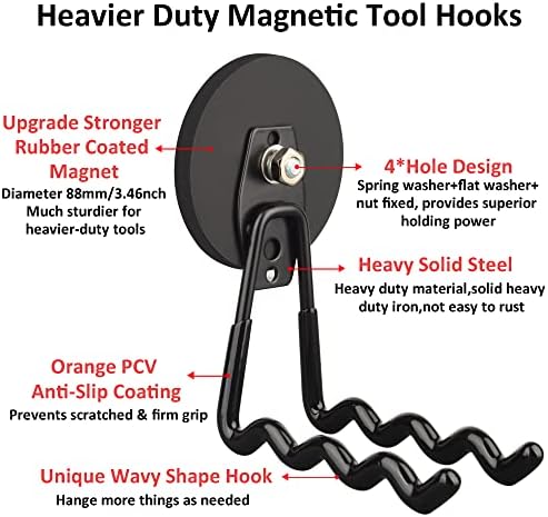 ULIBERMAGNET Uni-Mag Heavy Duty Magnetic Wave Hooks, Power Tool Organizer - Image 2